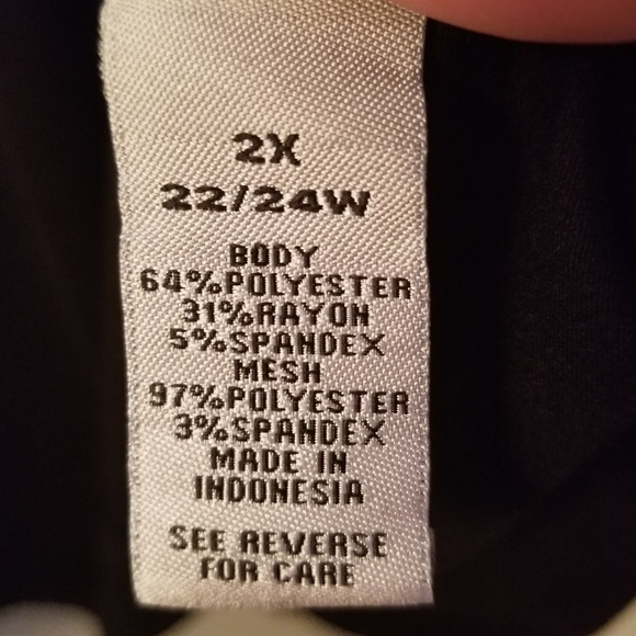 Catherines 2X Active Wear Black/Tropical Tank - Picture 4 of 4